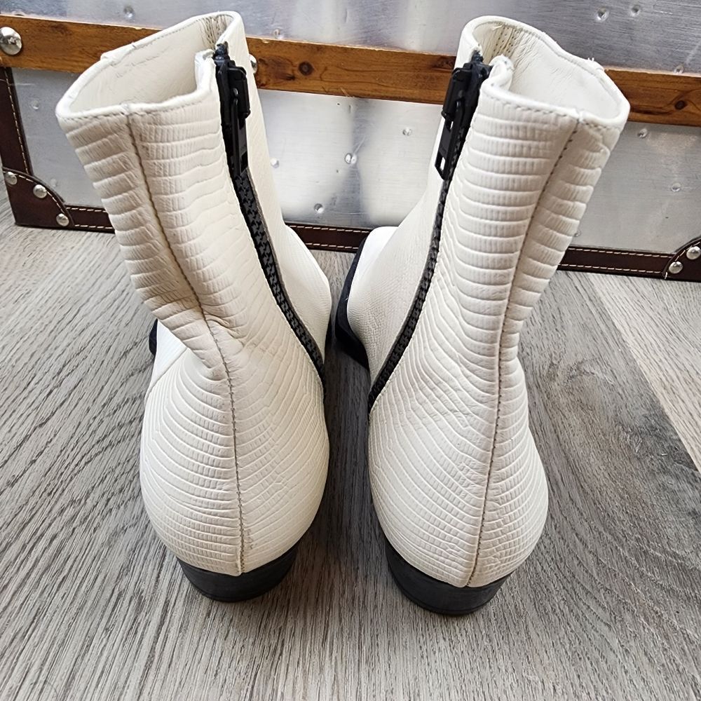 NWOB Frame Le Maddox Lizard Ankle Boots size 39 - Picture 4 of 9